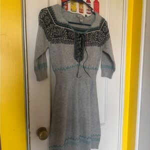 Nwt American rag sweater dress warm trendy romantic lace up